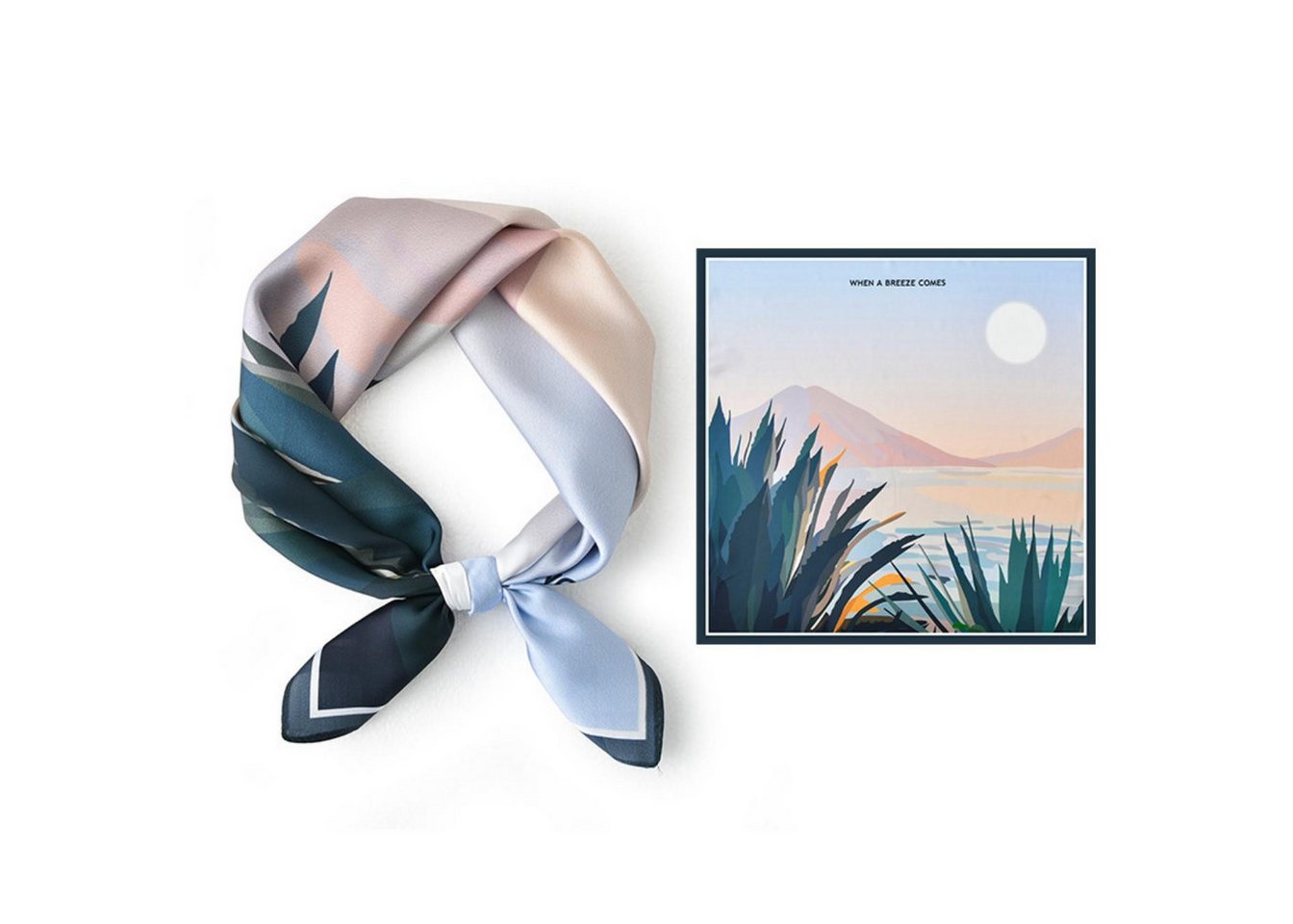 Coonoor Seidentuch Seidentuch Stirnband Quadratischer Haar-Bandanas-Schal für Damen von Coonoor