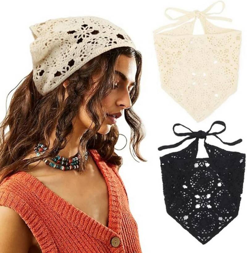 Coonoor Stirnband 2 Stück Damen Boho Stirnbänder Dreieck Kopftücher Bandanas von Coonoor