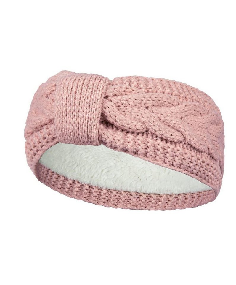Coonoor Stirnband Damen gestricktes Haarband mit Schleife und Zopfmuster (1-St) Ohrenwärmer gefüttert mit weichem Fleece Innenfutter von Coonoor