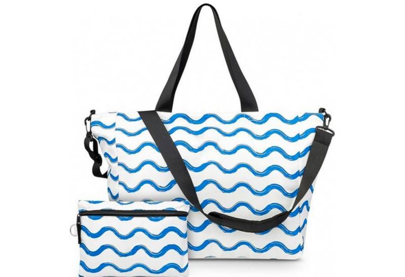 Coonoor Strandtasche Faltbare Strandtasche, große Kapazität Schultertasche, wasserdichte Handtasche, geeignet für Einkäufe und Strandurlaub von Coonoor