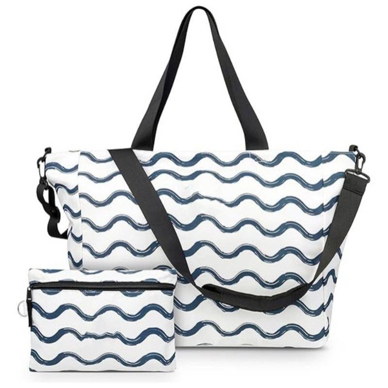 Coonoor Strandtasche Faltbare Strandtasche, große Kapazität Schultertasche, wasserdichte Handtasche, geeignet für Einkäufe und Strandurlaub von Coonoor