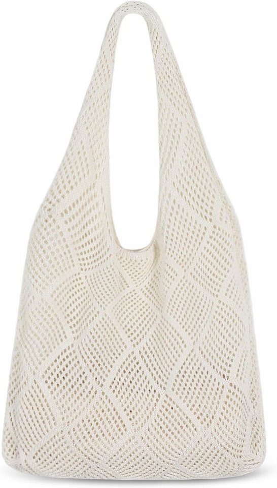 Coonoor Strandtasche gehäkelte Mesh Strand Tote Bag, Damen Gestrickte Umhängetasche von Coonoor