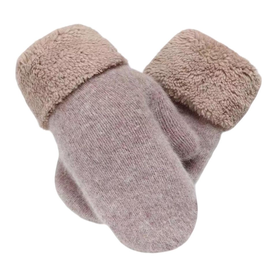 Coonoor Strickhandschuhe Fausthandschuhe Herren Damen, Fäustlinge Strick Handschuhe Warme Winterhandschuhe Fleece Skihandschuhe Männer Winter von Coonoor