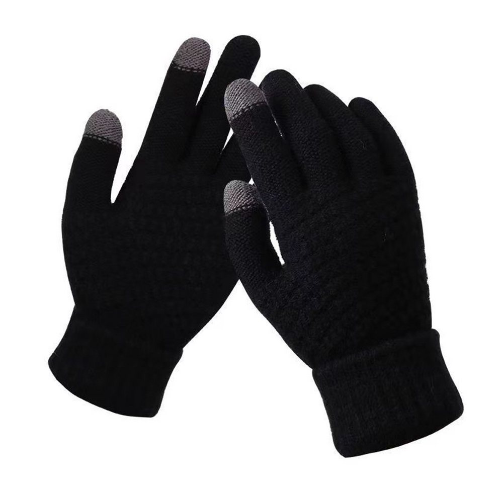 Coonoor Strickhandschuhe Herren Damen Winterhandschuhe Touchscreen Fleecehandschuhe (Flexible und Angenehm Weiche Elastisch Fingerhandschuhe) Geeignet für Winter Running und Outdoor Aktivitäten von Coonoor