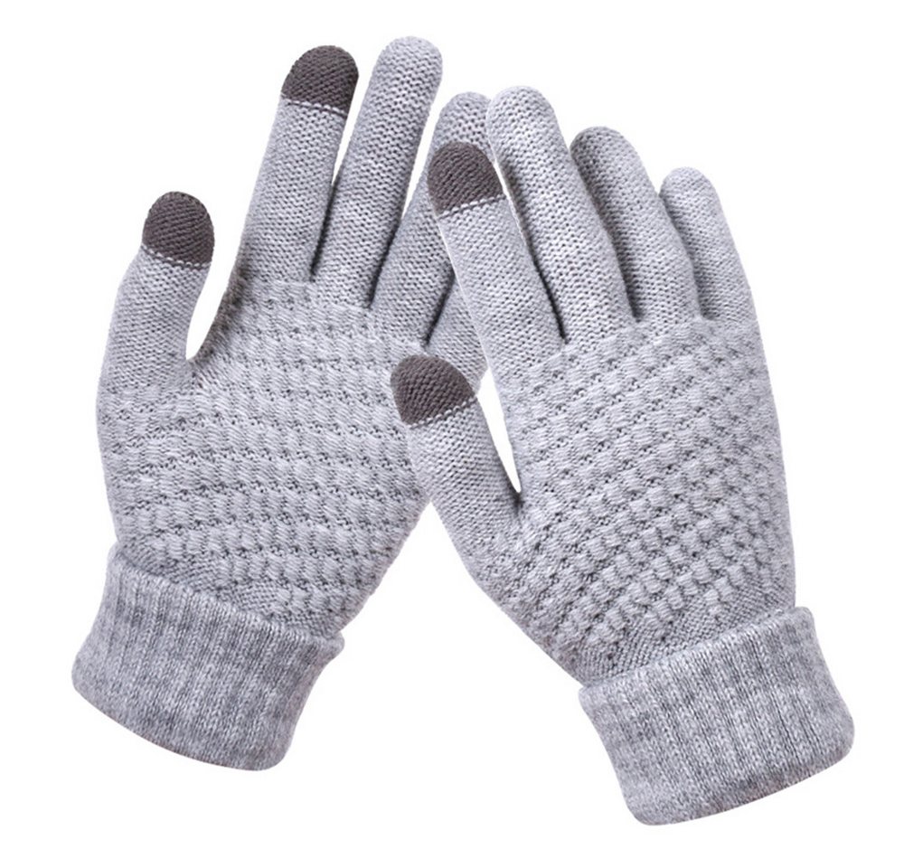 Coonoor Strickhandschuhe Herren Damen Winterhandschuhe Touchscreen Fleecehandschuhe (Flexible und Angenehm Weiche Elastisch Fingerhandschuhe) Geeignet für Winter Running und Outdoor Aktivitäten von Coonoor