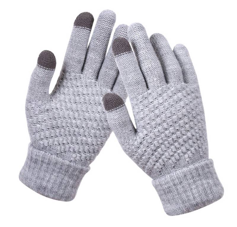 Coonoor Strickhandschuhe Herren Damen Winterhandschuhe Touchscreen Fleecehandschuhe (Flexible und Angenehm Weiche Elastisch Fingerhandschuhe) Geeignet für Winter Running und Outdoor Aktivitäten von Coonoor