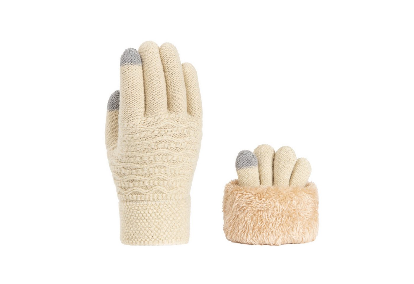 Coonoor Strickhandschuhe Wärmende Strickhandschuhe mit Fleece, Touchscreen-Handschuhe für den Winter von Coonoor