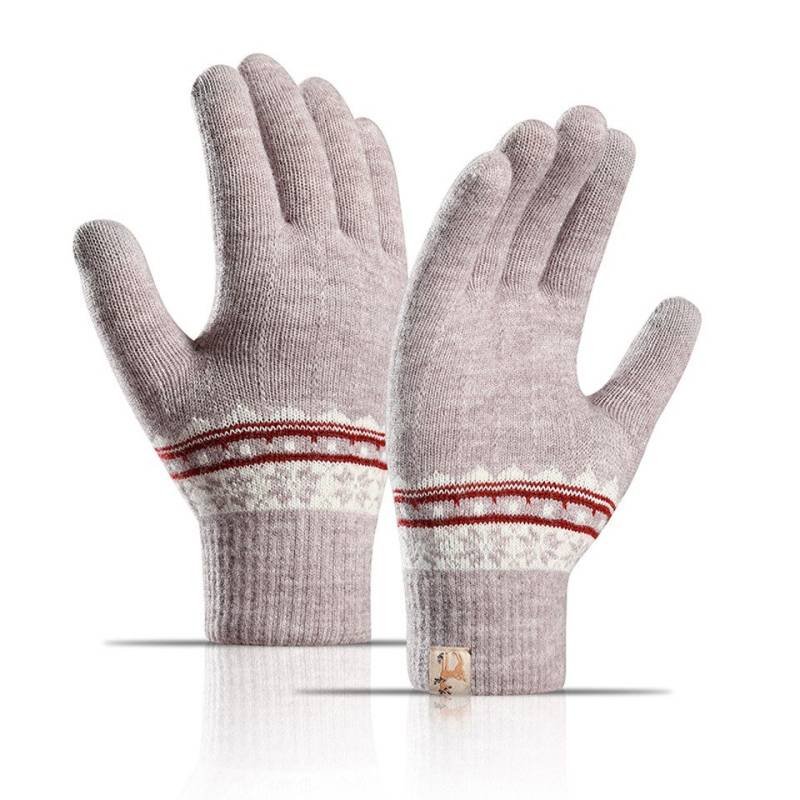 Coonoor Strickhandschuhe Winter Double-Layer Fleece-lined Handschuhe, Warm Touchscreen Handschuhe, Damen Strickhandschuhe von Coonoor
