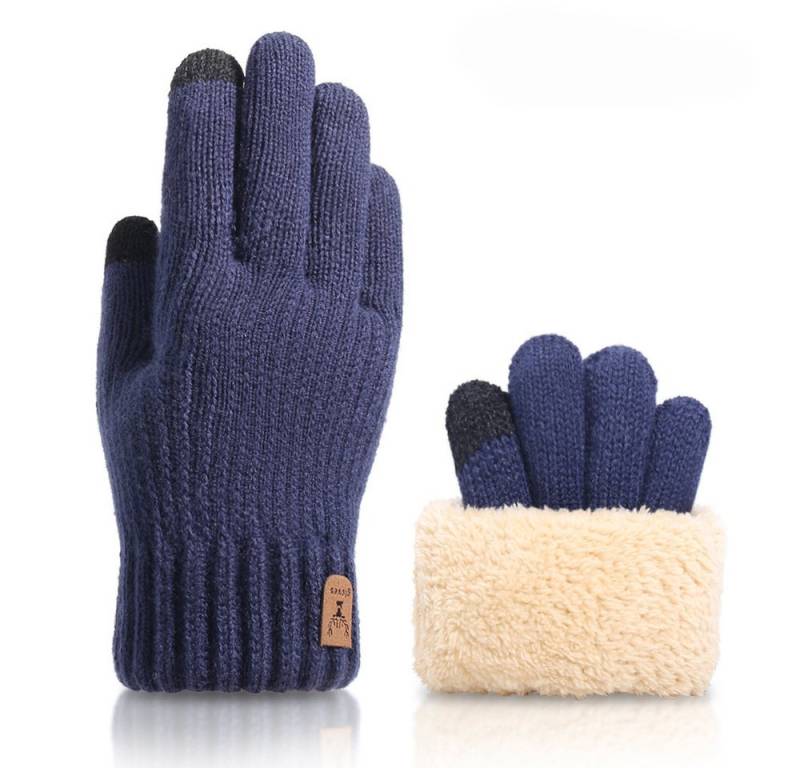 Coonoor Strickhandschuhe Winterhandschuhe mit Fleecefutter,Touchscreen Thermohandschuhe Weihnachten Warme Handschuhe für Herren und Damen von Coonoor