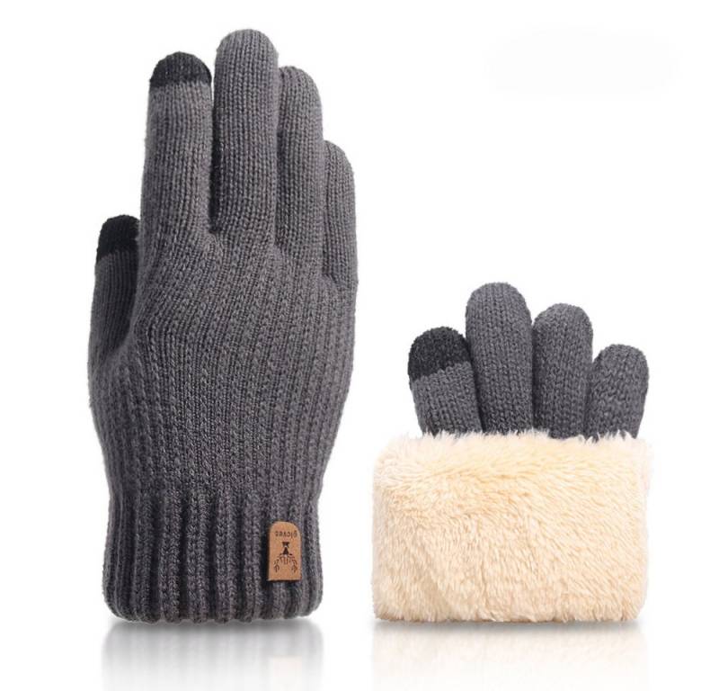 Coonoor Strickhandschuhe Winterhandschuhe mit Fleecefutter,Touchscreen Thermohandschuhe Weihnachten Warme Handschuhe für Herren und Damen von Coonoor