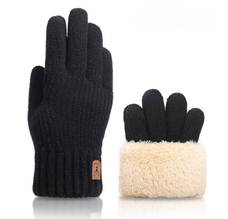 Coonoor Strickhandschuhe Winterhandschuhe mit Fleecefutter,Touchscreen Thermohandschuhe Weihnachten Warme Handschuhe für Herren und Damen von Coonoor