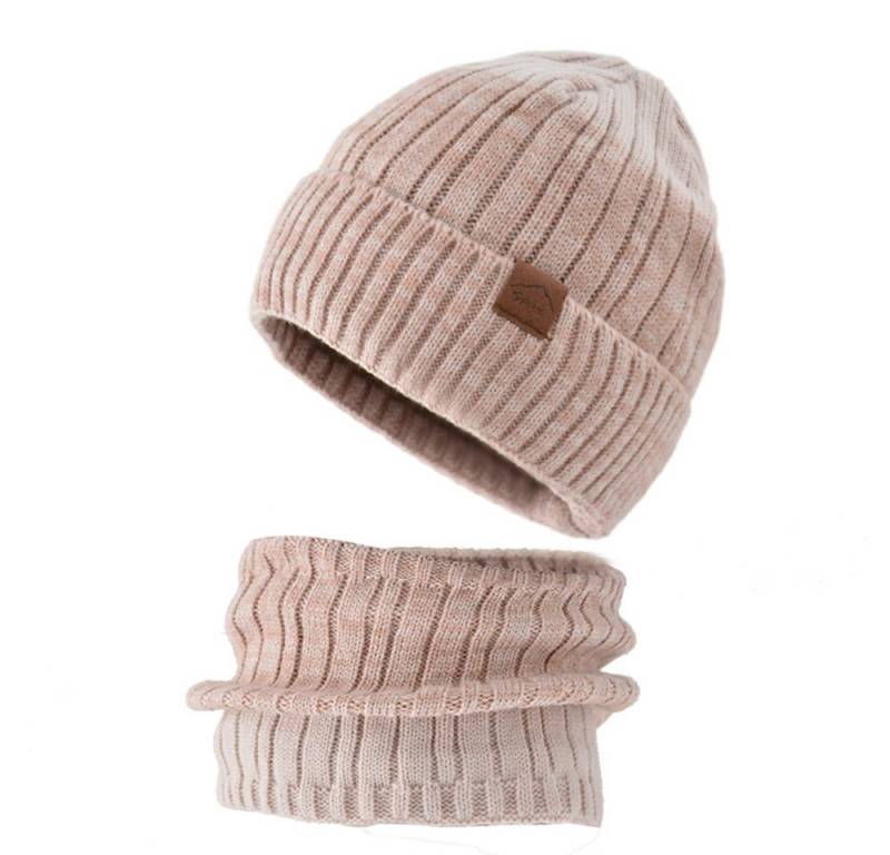 Coonoor Strickmütze Herren Damen Winter Warm Strickmütze Loop Schal Set (Thermo Wintermütze Strickmütze Schlauchschal Halswärmer Set) Mit Fleece Gefütterte Männer Damen Weihnachten Geschenk von Coonoor