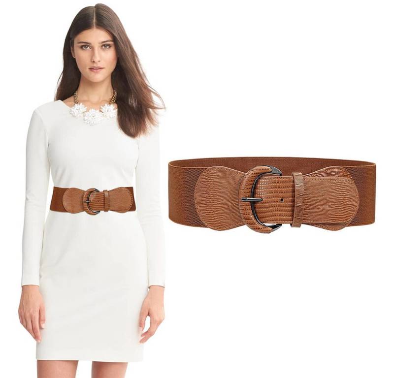 Coonoor Taillengürtel Retro Taillengürtel breiter Damengürtel mit eleganter Schließe von Coonoor