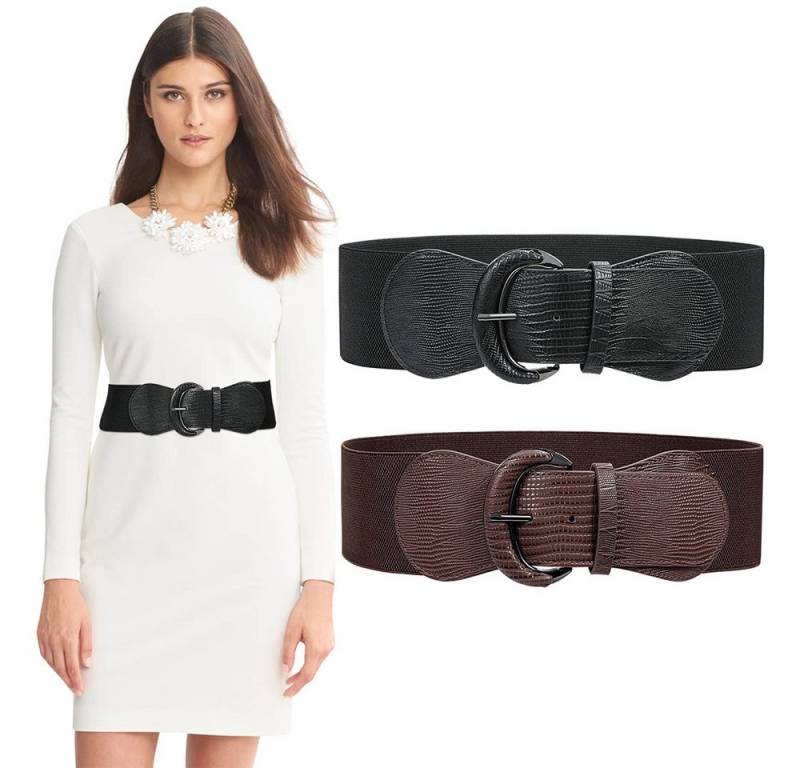 Coonoor Taillengürtel Retro Taillengürtel breiter Damengürtel mit eleganter Schließe von Coonoor