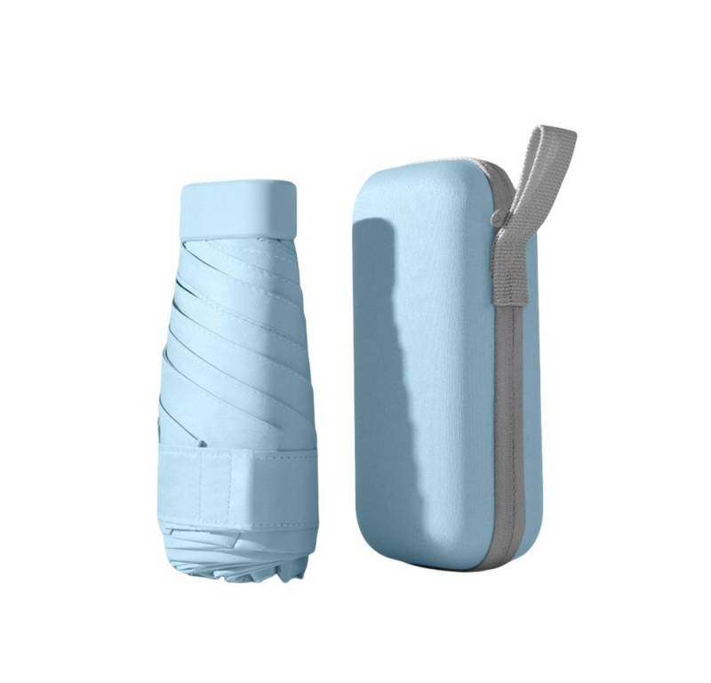 Coonoor Taschenregenschirm Mini-Regenschirm UV-Schutz,kleiner Taschenschirm mit Schutzhülle von Coonoor