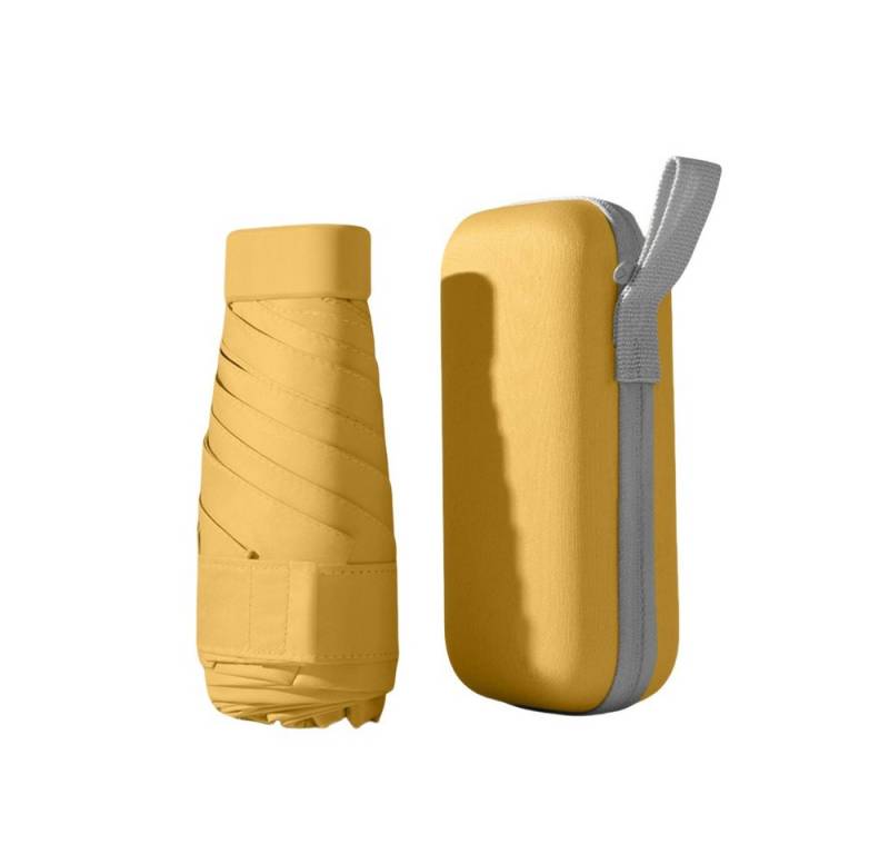 Coonoor Taschenregenschirm Mini-Regenschirm UV-Schutz,kleiner Taschenschirm mit Schutzhülle von Coonoor