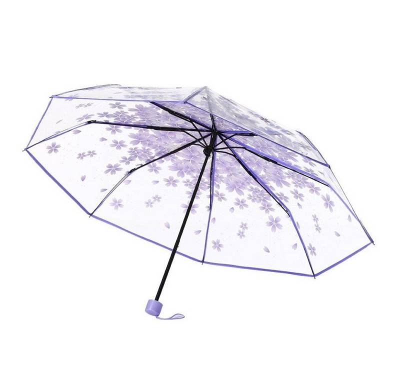 Coonoor Taschenregenschirm Minischirm Transparent, Stockregenschirm für Erwachsene, mit gewölbtem Dach und leichtem Wind- und Regenschutz von Coonoor