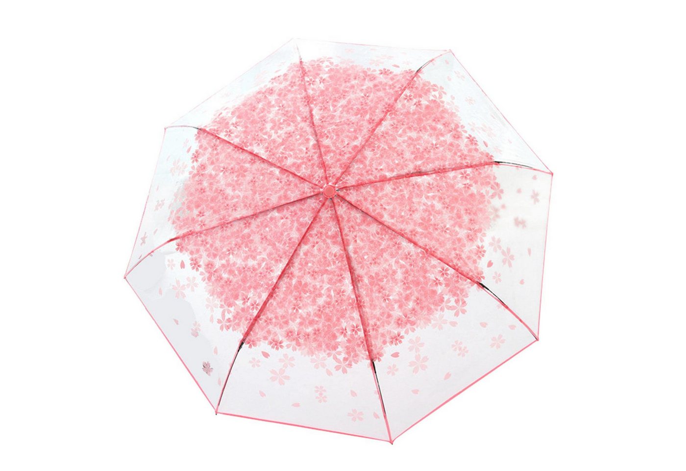 Coonoor Taschenregenschirm Minischirm Transparent, Stockregenschirm für Erwachsene, mit gewölbtem Dach und leichtem Wind- und Regenschutz von Coonoor