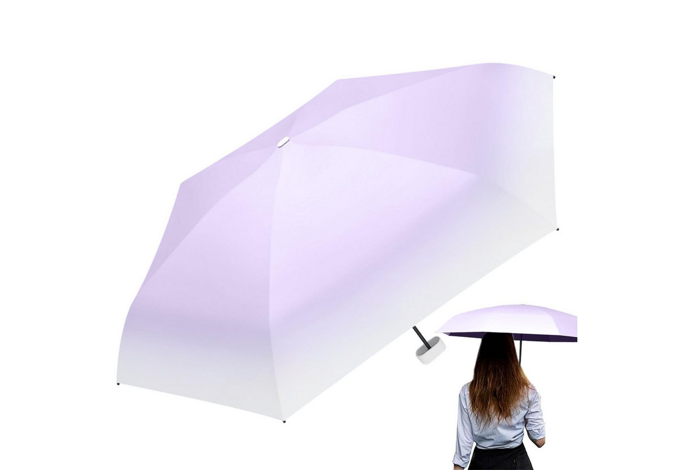 Coonoor Taschenregenschirm Winddichter Mini Reise Klappschirm.UPF 50+Sonnenschutz und Regenschutz, Kompakte Bauweise, Geeignet für Tasche, Umweltfreundliche Stoff von Coonoor