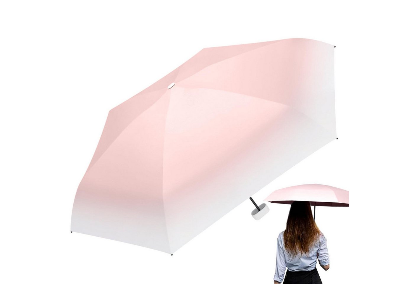 Coonoor Taschenregenschirm Winddichter Mini Reise Klappschirm.UPF 50+Sonnenschutz und Regenschutz, Kompakte Bauweise, Geeignet für Tasche, Umweltfreundliche Stoff von Coonoor