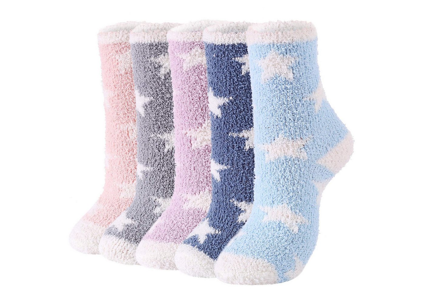 Coonoor Thermosocken 5 Paar Damen Wollsocken, Winter Warme Socken,Dicke Stricksocken 34-40 von Coonoor