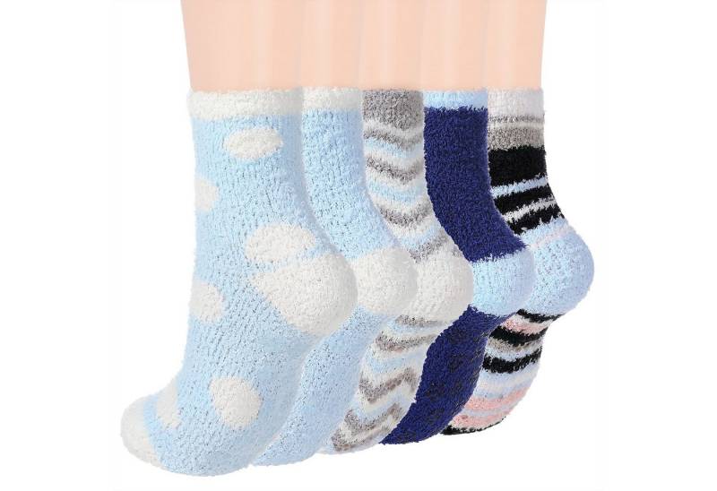 Coonoor Thermosocken 5 Paar Damen Wollsocken, Winter Warme Socken,Dicke Stricksocken 34-40 von Coonoor