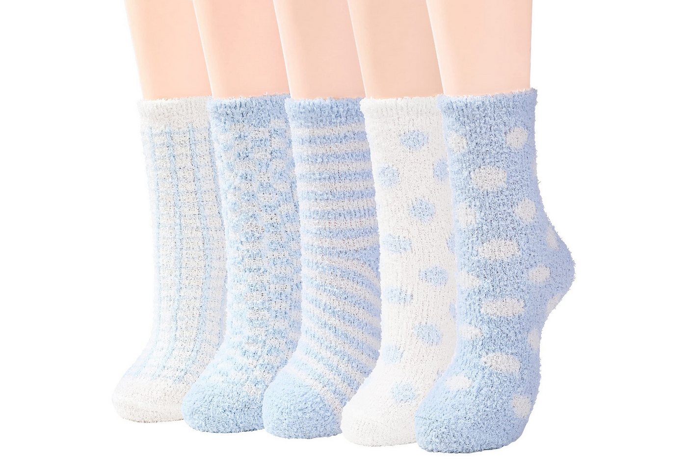 Coonoor Thermosocken 5 Paar Damen Wollsocken, Winter Warme Socken,Dicke Stricksocken 34-40 von Coonoor