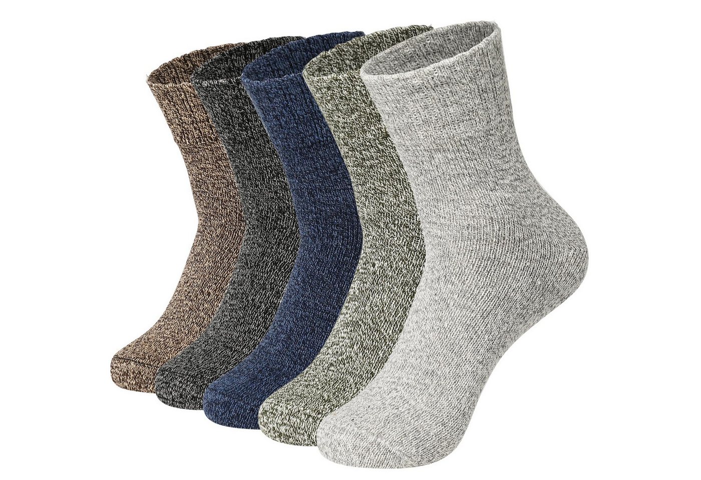 Coonoor Thermosocken 5 Paar Damen Wollsocken, Winter Warme Socken,Dicke Stricksocken 34-40 von Coonoor