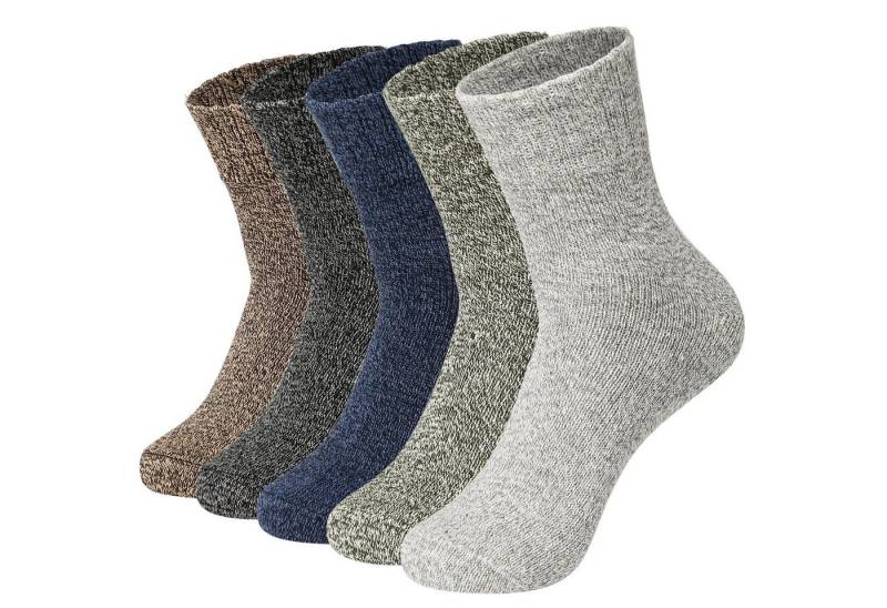 Coonoor Thermosocken 5 Paar Damen Wollsocken, Winter Warme Socken,Dicke Stricksocken 34-40 von Coonoor