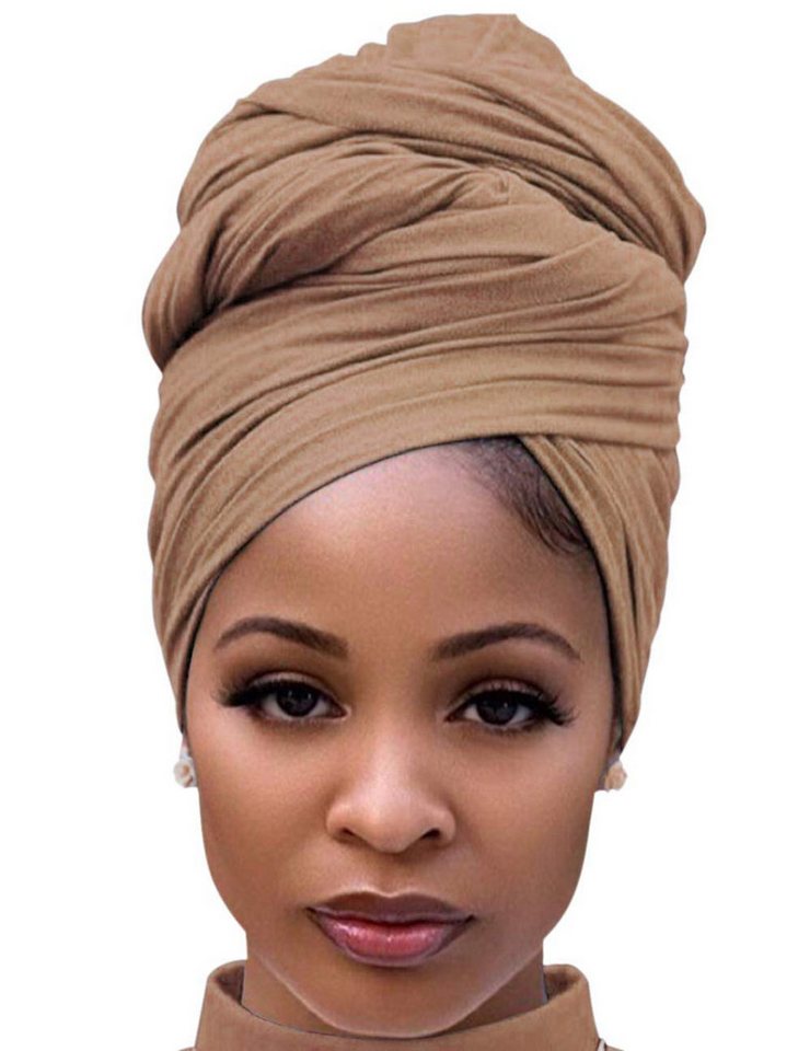 Coonoor Turbanmütze Afrikanischer Damen Geflecht Kopfbedeckung Kopftücher Chemo Kappe (1-St) von Coonoor