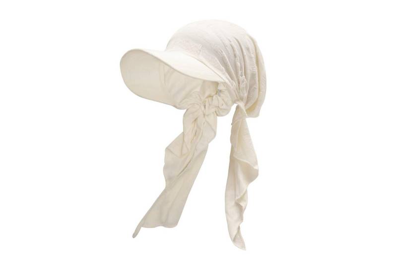 Coonoor Visor Damen Turban Mütze, Modische Kopfbedeckung mit gebogenem Schirm (1-St) Weiche Stoffe und Feder-Dekor, Ideal für Hijab von Coonoor