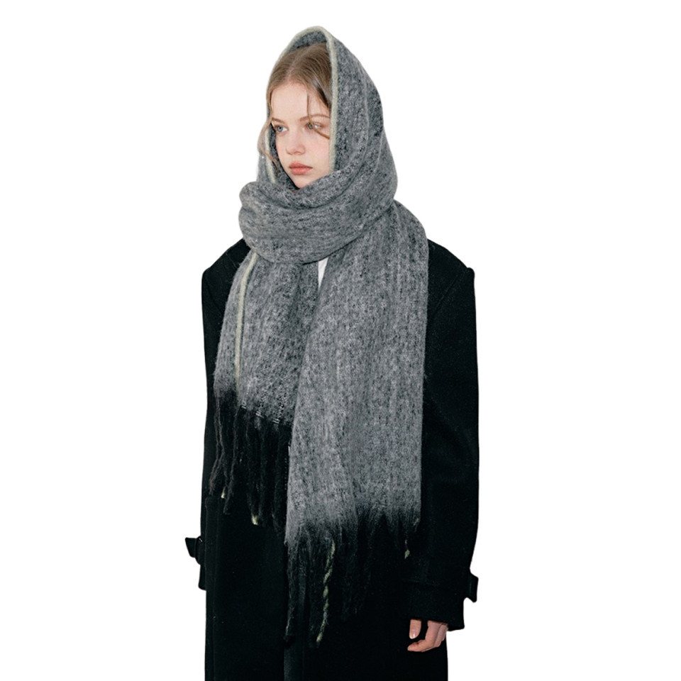 Coonoor Wollschal Warmer und weicher Winterschal, kariert mit Fransen, dicker Schal und Decke von Coonoor