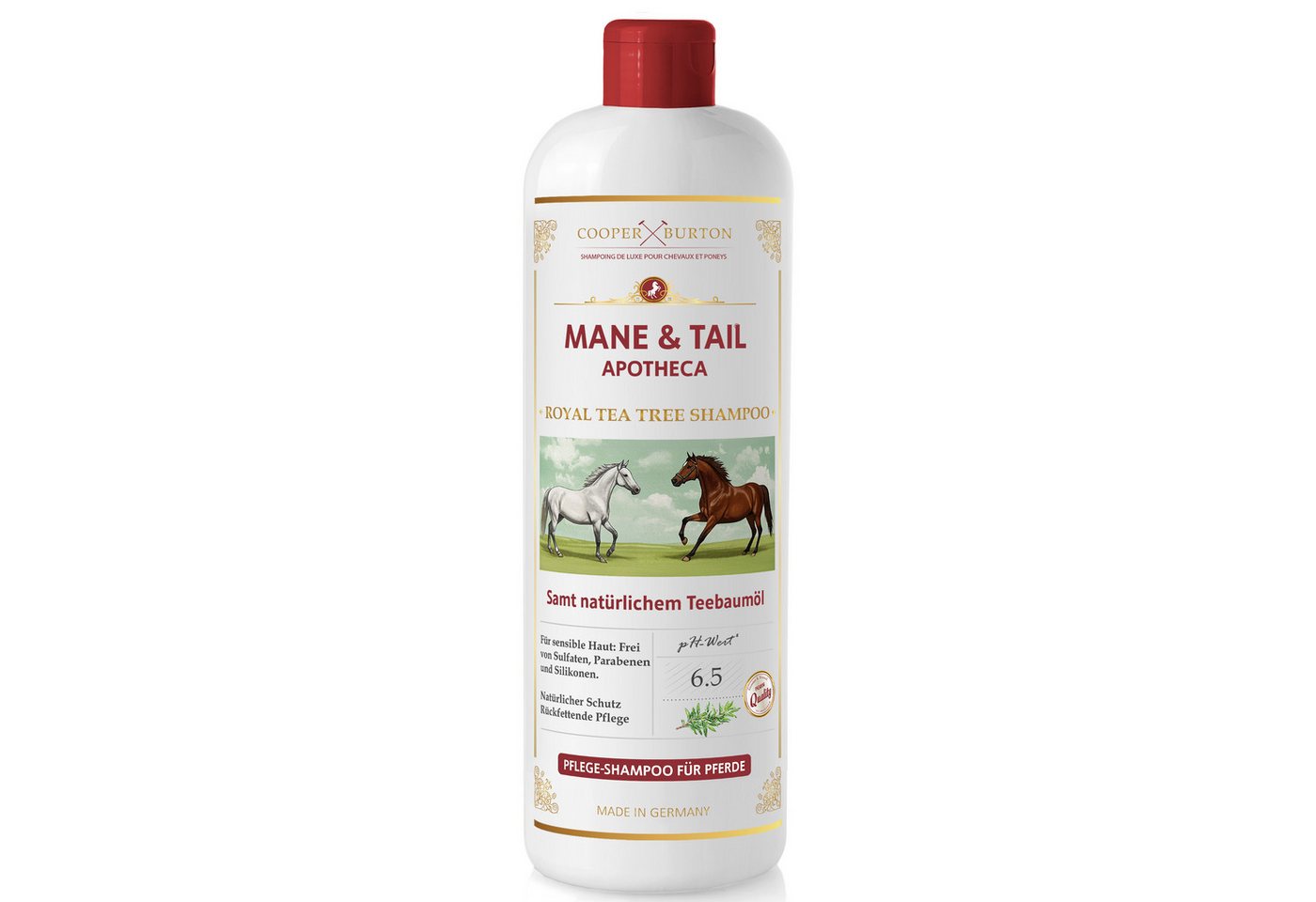 Cooper&Burton Haarshampoo Pferdeshampoo Pferde & Ponys Pflege für Mähne, Schweif & Fell 500 ml, 1-tlg. von Cooper&Burton