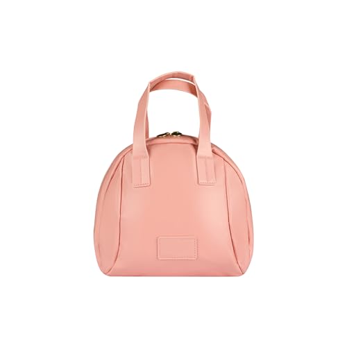 Kosmetiktasche wasserdichte tragbare Leder-Kosmetiktaschen Muschelförmige Make-up-Tasche,Reise-Kosmetiktasche mit Fächern und Griff Große Kapazität Make-up Lagerung,für Frauen (rosa) von Copbopwn