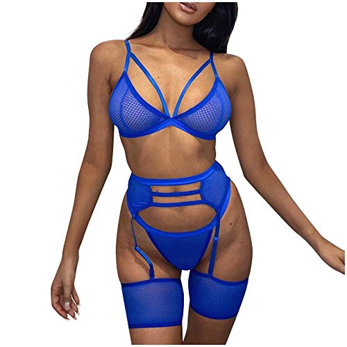 Copelsie Damen BH Set BH Und String Spitze Trägerloser Abnehmbare Träger Push Up Bügel BH Unterwäsche Lingerie Tanga Dessous Sets von Copelsie