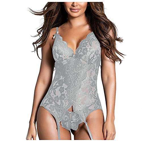 Copelsie Erotische Dessous-Set Damen Reizwäsche Erotik Strapse Set Unterwäsche Sexy Spitze BH und Slip für Damen Unterwäsche Lingerie Set von Copelsie