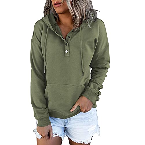 Copelsie Winterjacke Damen lang, Hoodie reißverschluss Strickjacke Sweatjacke Sweatshirt Kapuzenpullover Kapuzenjacke Pullover Oberteile Pulli mit Kapuzen und Zip, Grün, 3XL von Copelsie