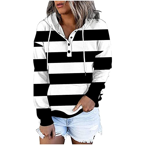 Pullover Damen Baumwolle, Hoodie Damen Oversize, Strickjacke Damen lang Jacke Damen Herbst Damen Kapuzenjacke Casual Hoodie Reißverschluss Sweatjacke Sweatshirt Jacke mit Kapuze Taschen von Copelsie