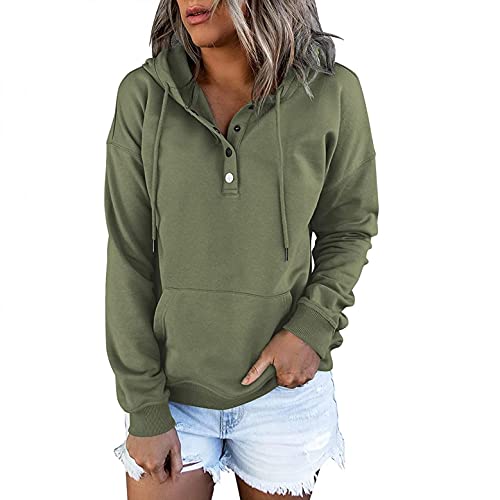 Strickjacke Damen kurz, Hoodie Damen Lässiges Kapuzenpullover Frauen Sweatshirt Casual Lose Pullover Oberteile mit Tasche Herbst Winter Langarmshirt Schön Einfarbig Pulli Jumper Mode Liebe von Copelsie