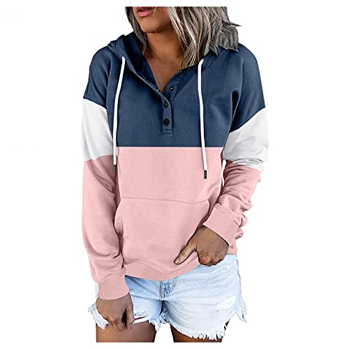 Strickjacke Damen lang mit Kapuze, Sweatjacke Damen mit Kapuze Damen Gestreiftes Sweatjacke Reißverschluss Pullover Langarm Hoodie Sweatshirt Casual Slim Fit Sweatjackes Herbst Winter Kapuzen von Copelsie