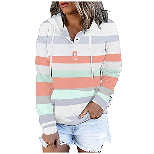 Winterjacke Damen Sale, Hoodie Damen Oversize, Kapuzenjacke Damen Sweatjacke Farbblock Kapuzenpullover Sweatshirt Jacke Hoodie Kapuzenpulli Pullover mit Kapuze Reißverschluss Taschen von Copelsie