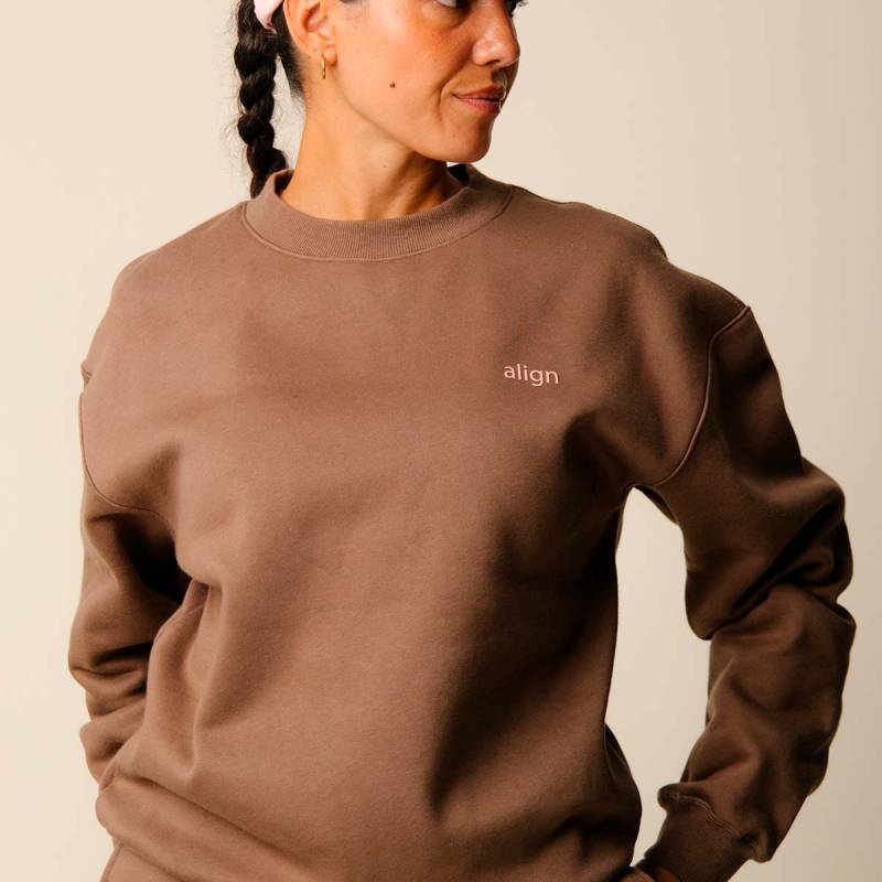 Copenhagen Cartel x Align by Blume Sweatshirt, Braun, Größe: L, Damen von Copenhagen Cartel