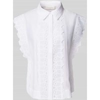 Copenhagen Muse Blusentop mit Spitze und verdeckter Knopfleiste in Offwhite, Größe XL Copenhagen Muse Blusentop mit Spitze und verdeckter Knopfleiste in Offwhite, Größe XL von Copenhagen Muse