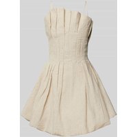 Copenhagen Muse Minikleid aus Leinen-Baumwoll-Mix Modell 'BRINDA' in Offwhite, Größe M von Copenhagen Muse