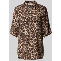 Copenhagen Muse Regular Fit Bluse mit Brusttaschen Modell 'GABBY' in Mittelbraun, Größe L von Copenhagen Muse
