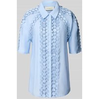 Copenhagen Muse Regular Fit Bluse mit verdeckter Knopfleiste Modell 'MOLLY' in Hellblau, Größe S von Copenhagen Muse