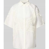 Copenhagen Muse Regular Fit Blusenshirt mit Lochstickerei Modell 'MOLLY' in Offwhite, Größe XL von Copenhagen Muse