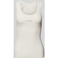 Copenhagen Muse Tanktop in unifarbenem Design und Ripp-Optik in Offwhite, Größe XL von Copenhagen Muse