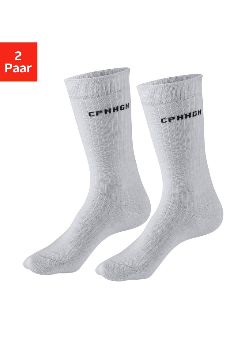 Copenhagen Studios Basicsocken Packung, 2 Paar tlg. gerippt, mit wärmender Wolle von Copenhagen Studios