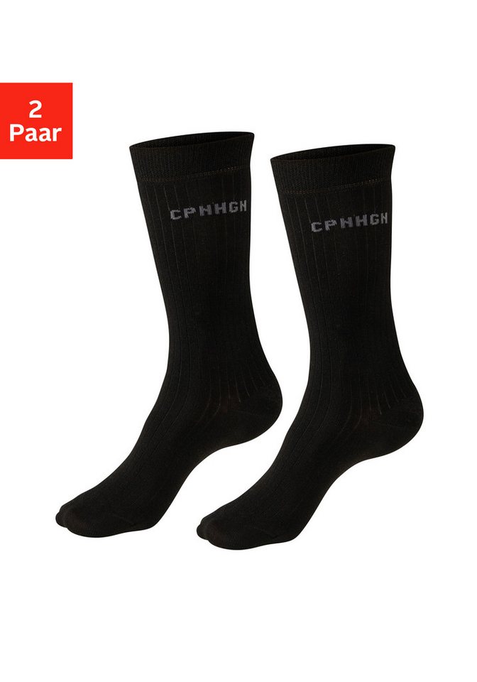 Copenhagen Studios Basicsocken (Packung, 2-Paar) gerippt, mit wärmender Wolle von Copenhagen Studios